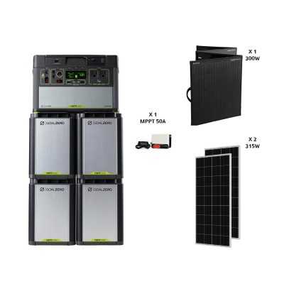 מערכת סולארית היברידית - קיבולת 6Kwh  - הספק 1.5Kw- סולארי 930W