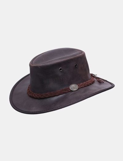 כובע בוקרים רחב שוליים מתקפל עמיד במים עשוי מעור בקר Barmah
