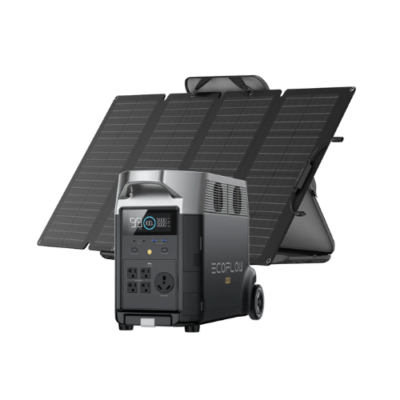 קיט סולארי ECOFLOW – תחנת כח DELTA3600 קיבולת 3.6Kwh -הספק 3.6KW + פאנל סולארי מתקפל 400W