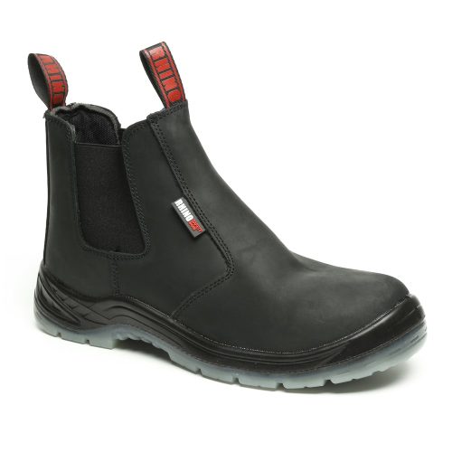 נעלי בטיחות Rhino לגברים בצבע שחור מט דגם - RH30065 עם כיפת מגן
