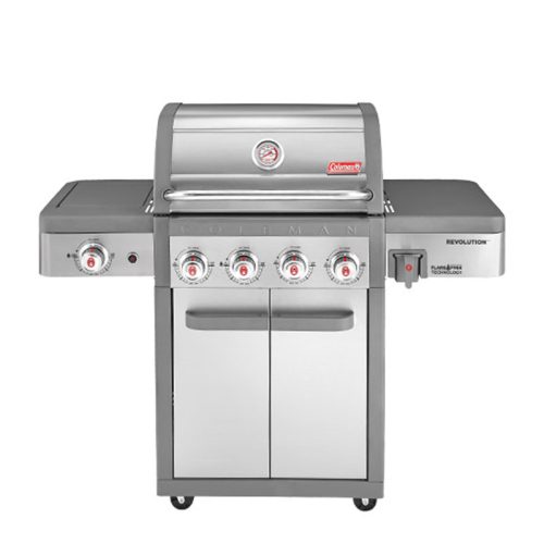 גריל גז נירוסטה 4 מבערים וכירת צד מסדרת ™Revolution של Coleman